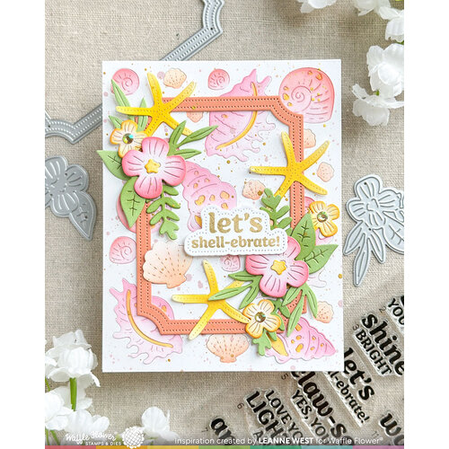 Waffle Flower Crafts - Stencils - Seashell Coloring 3 Waffle Flower Crafts - Stencils - Seashell Coloring