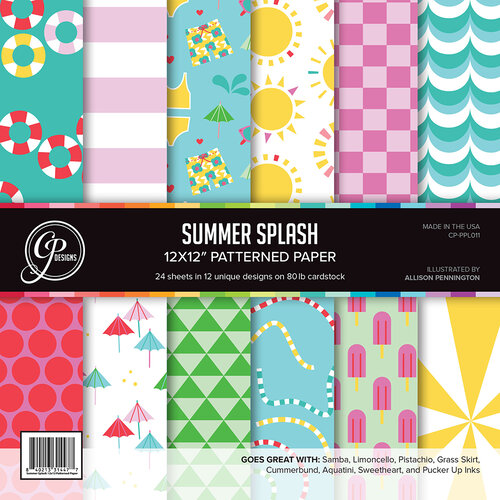 Catherine Pooler Designs - Big Splash Collection - 12 x 12 Patterned Paper Pack - Summer Splash
