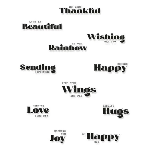 Sizzix - Clear Acrylic Stamps - Good Vibes - Set 04 3 Sizzix - Clear Acrylic Stamps - Good Vibes - Set 04