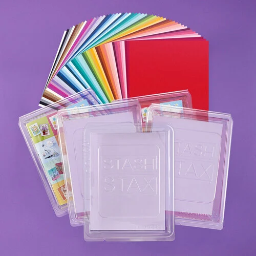 Spellbinders - Stash Stax 8.5 x 11 x 1 and ColorWheel Cardstock Bundle