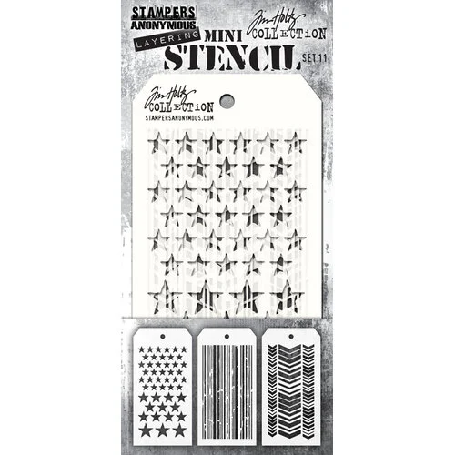 Stampers Anonymous - Tim Holtz - Layering Stencils - Mini Set 11 1 Stampers Anonymous - Tim Holtz - Layering Stencils - Mini Set 11