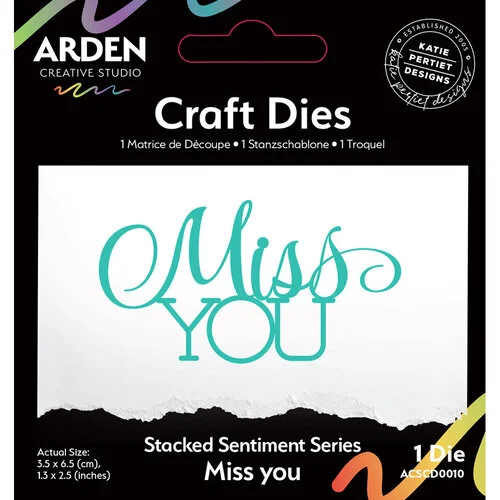 Arden Creative Studio - Sentiment Series Collection - Dies - Stacked Miss You