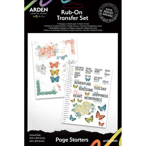 Arden Creative Studio - Page Starters Collection - Rub-On Transfer Set