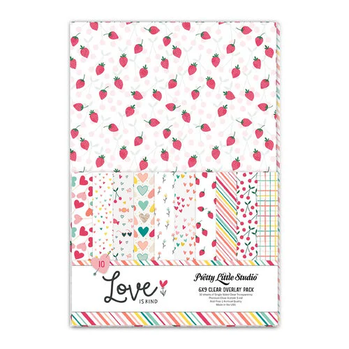 Pretty Little Studio - Love Is Kind Collection - Clear Overlay Pack - 6 x 9
