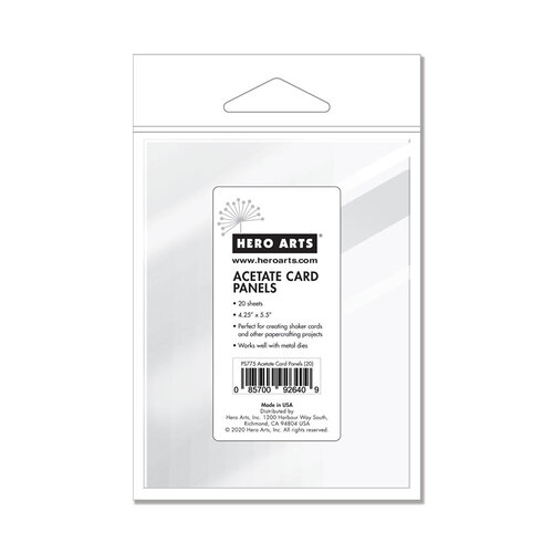 Hero Arts - Acetate Card Panel Sheets - 4.25 x 5.5 - 20 Pack 1 Hero Arts - Acetate Card Panel Sheets - 4.25 x 5.5 - 20 Pack