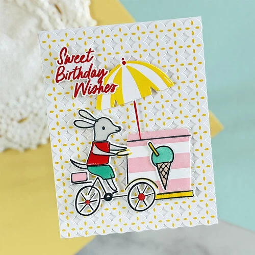 Pinkfresh Studio - Delights & Doodles Collection - Stencils - Gelato On The Go
