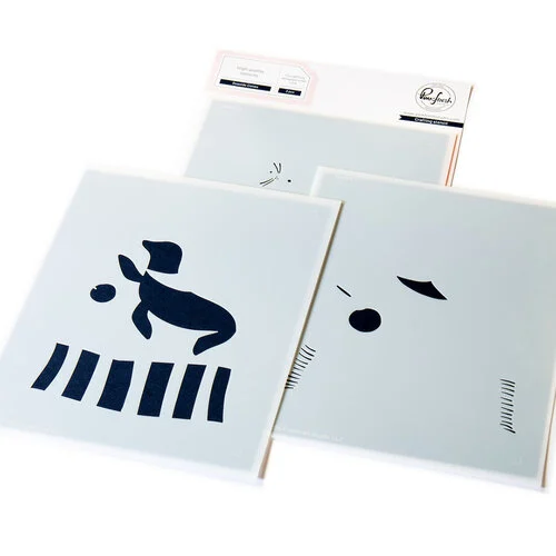 Pinkfresh Studio - Delights & Doodles Collection - Stencils - Seaside Cones 1 Pinkfresh Studio - Delights & Doodles Collection - Stencils - Seaside Cones