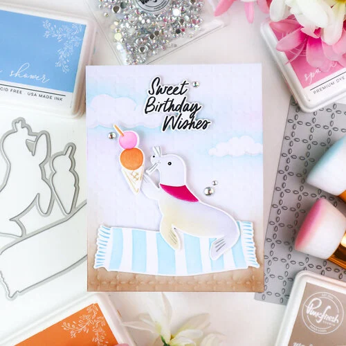 Pinkfresh Studio - Delights & Doodles Collection - Stencils - Seaside Cones 4 Pinkfresh Studio - Delights & Doodles Collection - Stencils - Seaside Cones