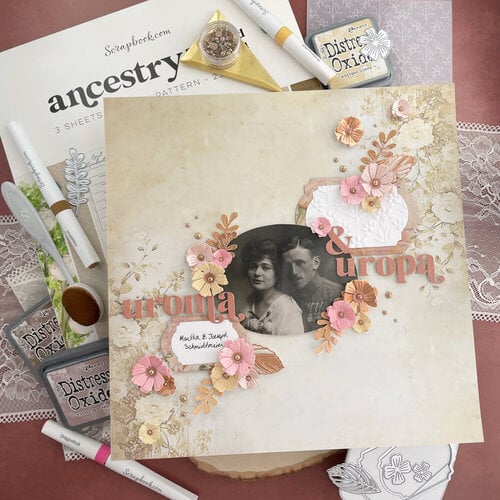 Scrapbook.com - Ancestry - Patterned Cardstock Paper Pad - Double Sided - 12 x 12 - 15 Sheets 15 Scrapbook.com - Ancestry - Patterned Cardstock Paper Pad - Double Sided - 12 x 12 - 15 Sheets