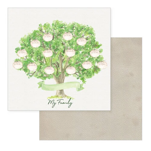 Scrapbook.com - Ancestry - Patterned Cardstock Paper Pad - Double Sided - 12 x 12 - 15 Sheets