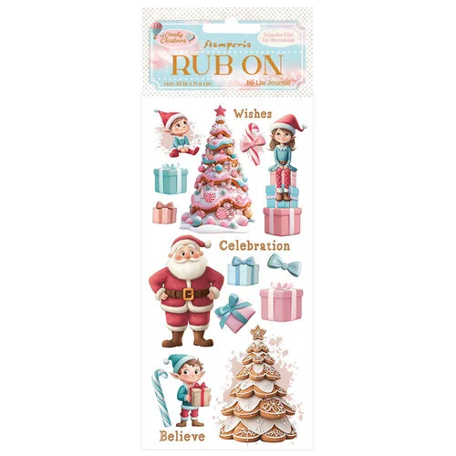 Stamperia - Candy Christmas Collection - Rub-On Transfers - Santa Claus