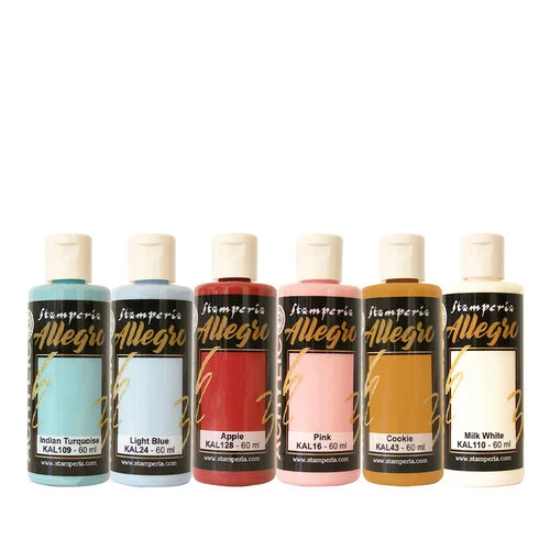 Stamperia - Candy Christmas Collection - Allegro Paint - 6 Pack