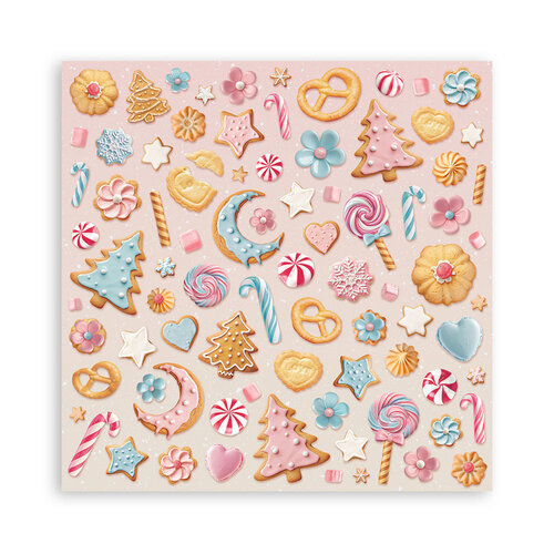 Stamperia - Candy Christmas Collection - 8 x 8 Paper Pad - Single Face 2 Stamperia - Candy Christmas Collection - 8 x 8 Paper Pad - Single Face