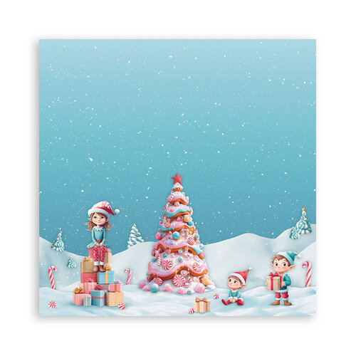 Stamperia - Candy Christmas Collection - 8 x 8 Paper Pad - Single Face 9 Stamperia - Candy Christmas Collection - 8 x 8 Paper Pad - Single Face