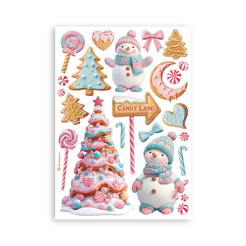Stamperia - Candy Christmas Collection - Washi Pad - 8 Sheets 3 Stamperia - Candy Christmas Collection - Washi Pad - 8 Sheets