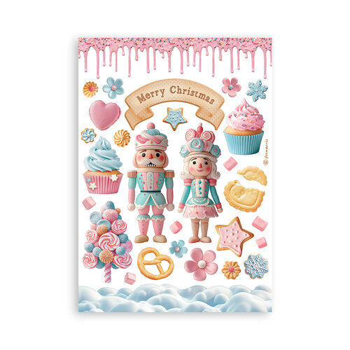 Stamperia - Candy Christmas Collection - Washi Pad - 8 Sheets 4 Stamperia - Candy Christmas Collection - Washi Pad - 8 Sheets