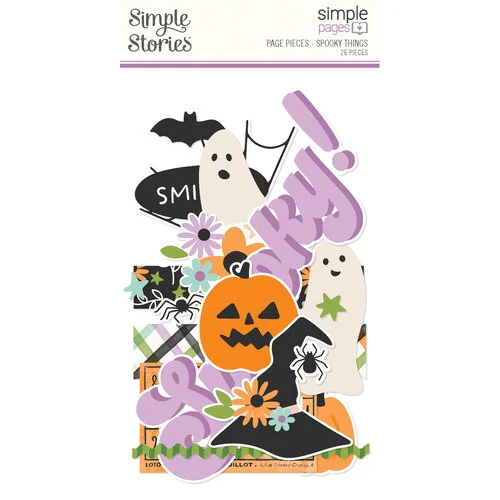 Simple Stories - Spooky Things Collection - Simple Pages - Page Pieces 1 Simple Stories - Spooky Things Collection - Simple Pages - Page Pieces