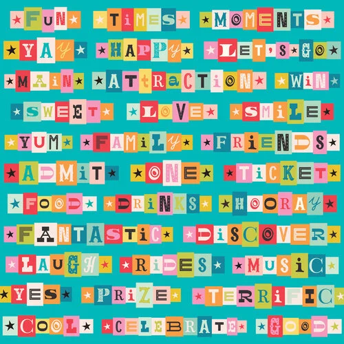 Simple Stories - Fun Times Collection - 12 x 12 Double Sided Paper - Main Attraction 2 Simple Stories - Fun Times Collection - 12 x 12 Double Sided Paper - Main Attraction