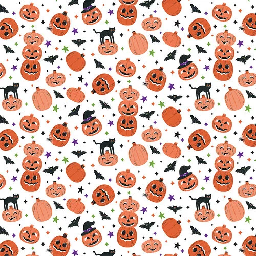 Echo Park - Ghosts And Goblins Collection - 12 x 12 Double Sided Paper - Pumpkin Fun