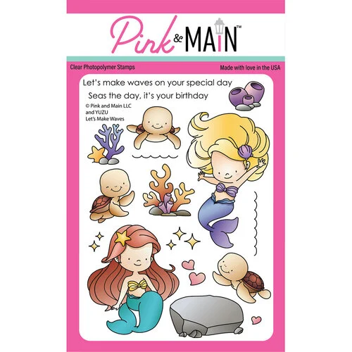 Pink and Main - Clear Photopolymer Stamps - Let's Make Waves 1 Pink and Main - Clear Photopolymer Stamps - Let's Make Waves