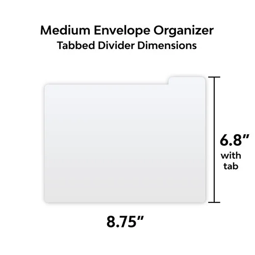 Scrapbook.com - Medium Envelope Organizer Tabbed Dividers with Labels - White - 3 Pack - 21 Piece Set 2 Scrapbook.com - Medium Envelope Organizer Tabbed Dividers with Labels - White - 3 Pack - 21 Piece Set
