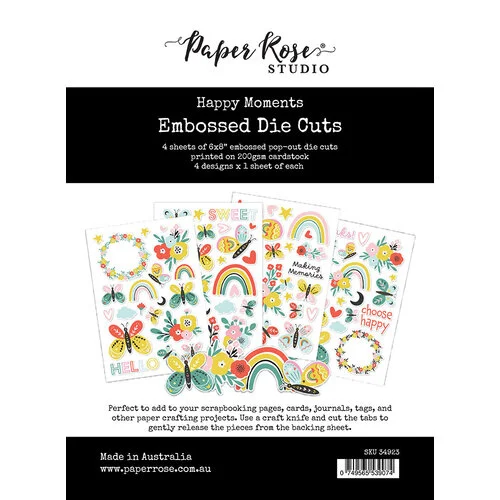 Paper Rose - Happy Moments Collection - Embossed Die Cuts