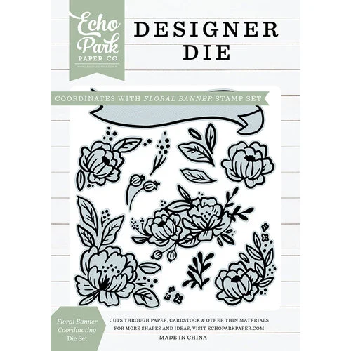 Echo Park - Designer Dies - Floral Banner 1 Echo Park - Designer Dies - Floral Banner