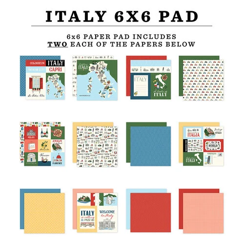 Carta Bella Paper - Italy Collection - 6 x 6 Paper Pad 2 Carta Bella Paper - Italy Collection - 6 x 6 Paper Pad
