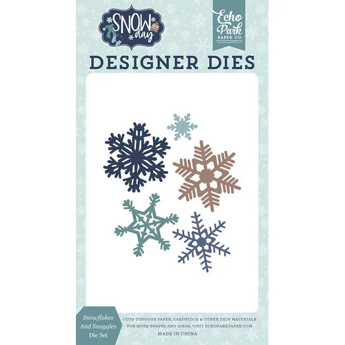 Echo Park - Snow Day Collection - Designer Dies - Snowflakes And Snuggles