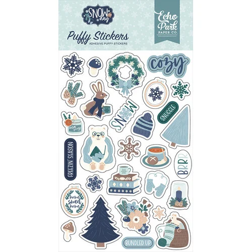 Echo Park - Snow Day Collection - Puffy Stickers 1 Echo Park - Snow Day Collection - Puffy Stickers