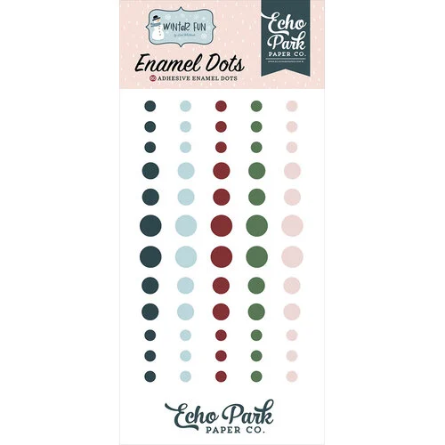 Echo Park - Winter Fun Collection - Enamel Dots 1 Echo Park - Winter Fun Collection - Enamel Dots