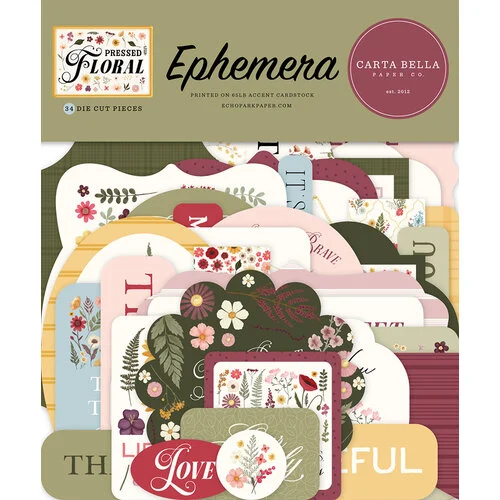 Carta Bella Paper - Pressed Floral Collection - Ephemera