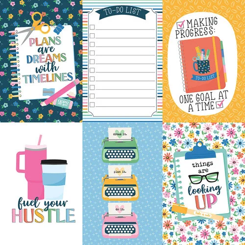 Echo Park - Plan On It Collection - 12 x 12 Double Sided Paper - 4x6 Journaling Cards 2 Echo Park - Plan On It Collection - 12 x 12 Double Sided Paper - 4x6 Journaling Cards