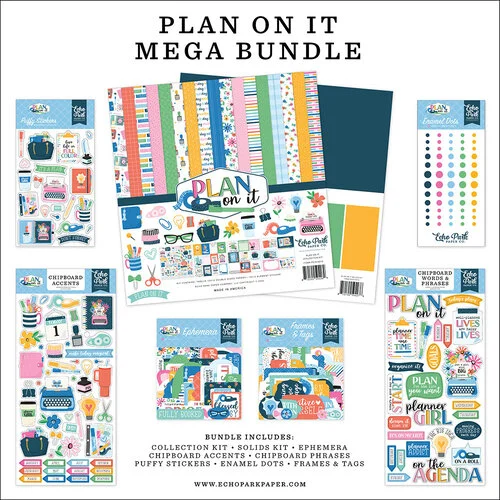 Echo Park - Plan On It Collection - 12 x 12 Mega Bundle 1 Echo Park - Plan On It Collection - 12 x 12 Mega Bundle