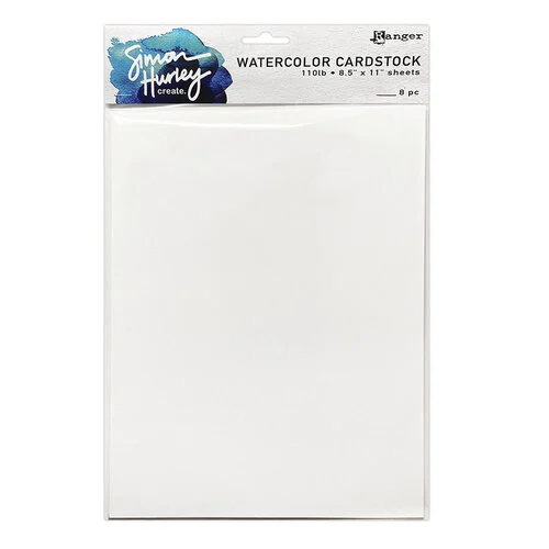 Ranger Ink - Simon Hurley - Smooth Watercolor Cardstock - 8 Pack