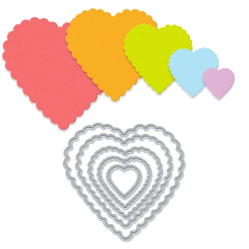 Scrapbook.com - Decorative Die Set - Nested Scalloped Hearts 1 Scrapbook.com - Decorative Die Set - Nested Scalloped Hearts