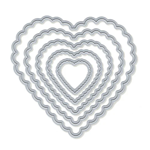 Scrapbook.com - Decorative Die Set - Nested Scalloped Hearts 4 Scrapbook.com - Decorative Die Set - Nested Scalloped Hearts