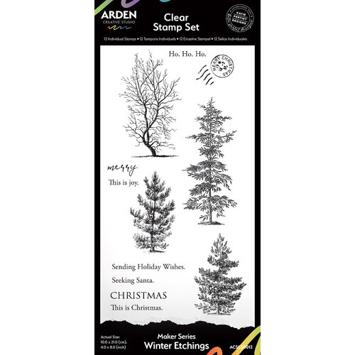 Arden Creative Studio - Maker Series Collection - Clear Photopolymer Stamps - Winter Etchings