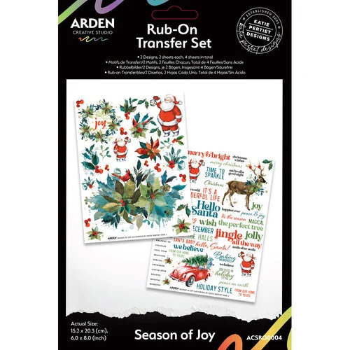 Arden Creative Studio - Season Of Joy Collection - Rub-On Transfer Set