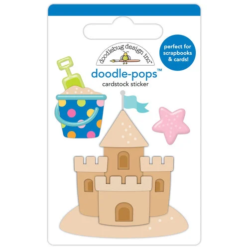 Doodlebug Design - Summer Fun Collection - Doodle-Pops - Dimensional Cardstock Stickers - Diggin' Summer
