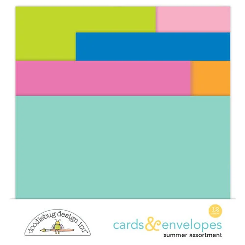 Doodlebug Design - Summer Fun Collection - Cards And Envelopes - Summer Assortment
