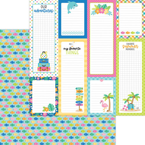 Doodlebug Design - Summer Fun Collection - 12 x 12 Double Sided Paper - Summer School 1 Doodlebug Design - Summer Fun Collection - 12 x 12 Double Sided Paper - Summer School