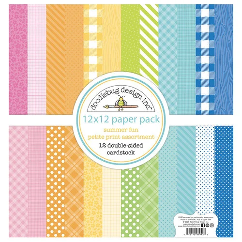 Doodlebug Design - Summer Fun Collection - 12 x 12 Paper Pack - Petite Prints 1 Doodlebug Design - Summer Fun Collection - 12 x 12 Paper Pack - Petite Prints