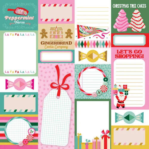 Simple Stories - Hard Candy Christmas Collection - 12 x 12 Double Sided Paper - Journal Elements 2 Simple Stories - Hard Candy Christmas Collection - 12 x 12 Double Sided Paper - Journal Elements