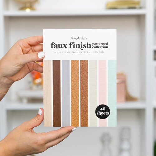 Scrapbook.com - Faux Finish - Patterned Cardstock Paper Pad - Double Sided - 6x8 - 40 Sheets 4 Scrapbook.com - Faux Finish - Patterned Cardstock Paper Pad - Double Sided - 6x8 - 40 Sheets