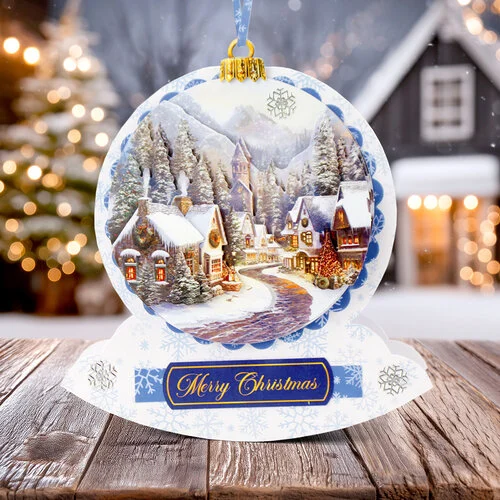 Katy Sue Designs - Cards and Envelopes Set - Snowflake Circle Rocker