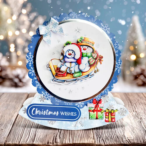 Katy Sue Designs - Cards and Envelopes Set - Snowflake Circle Rocker