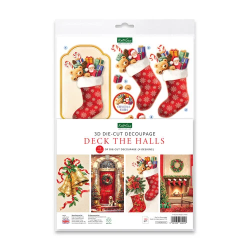 Katy Sue Designs - 3D Die Cut Decoupage Layers - Deck The Halls
