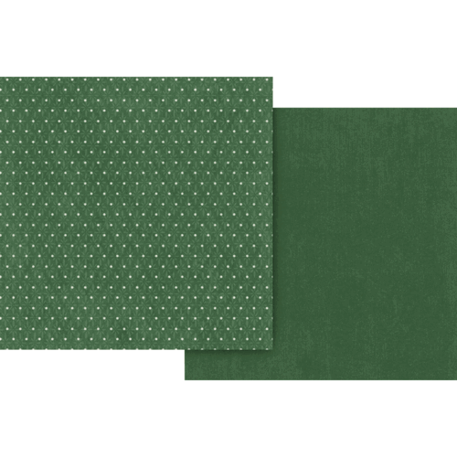 Graphic 45 - Deck The Halls Collection - 12 X 12 Double Sided Paper - Holly Green Pattern And Solid