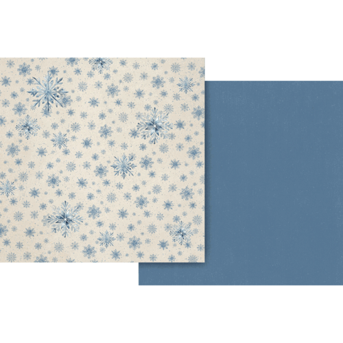 Graphic 45 - Deck The Halls Collection - 12 X 12 Double Sided Paper - Winterland Blue Pattern And Solid